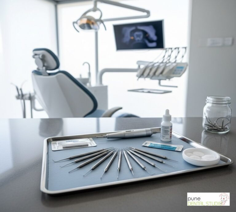 Equipment and interior of a Dental Clinic in Baner, illustrating “Root Canal Cost In Pune: A Clear Price Guide For 2026”, for the section “What Is The Average Root Canal Cost In Pune?”