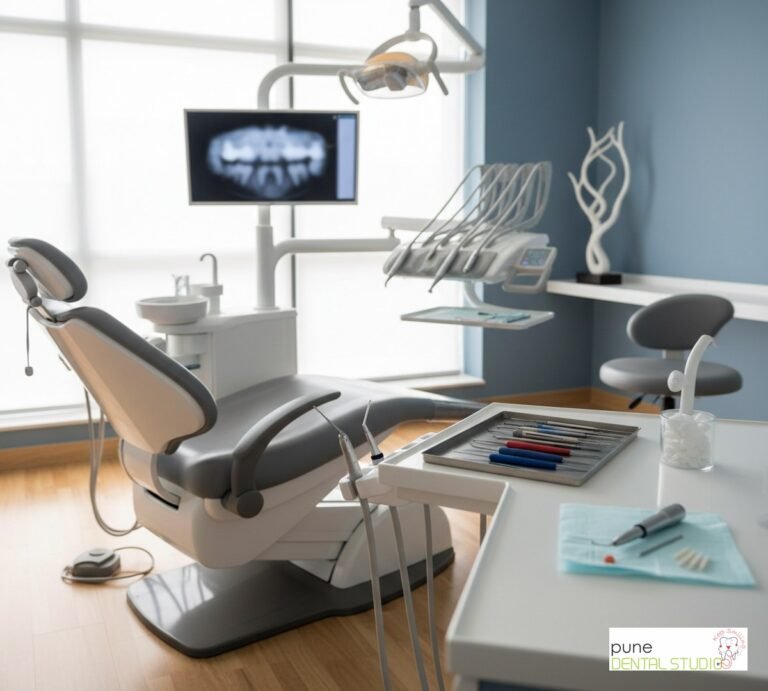 Equipment and interior of a Dental Clinic in Baner, illustrating “Single-Sitting Root Canal: Is Finishing Your RCT in One Day Really Safe?”, for the section “You're sitting in the chair, and your dentist just said: "We can finish this root canal today."”