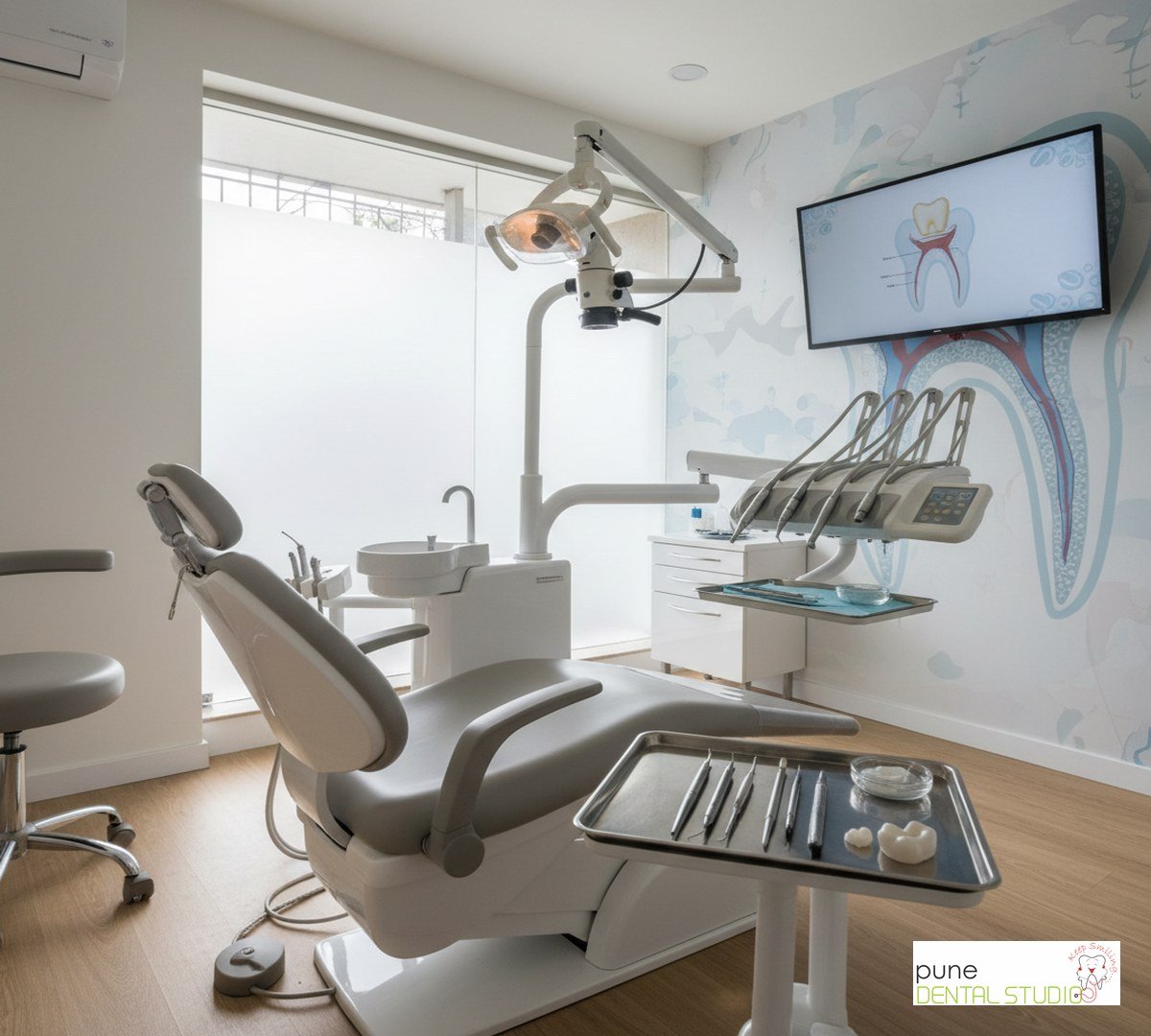 Equipment and interior of a Dental Clinic in Baner, illustrating “Dental Crowns After a Root Canal: Why This Two-Step Process Protects Your Tooth”, for the section “Why You Need a Crown After Your Root Canal (And Why It's Worth It)”